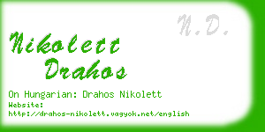 nikolett drahos business card